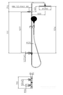 Душевая стойка Bossini Apice L10506.030 хром